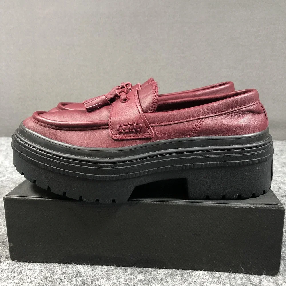 Converse Chuck Taylor All Star Lugged Heel Loafer Womens 7 Deep Bordeaux A14708C